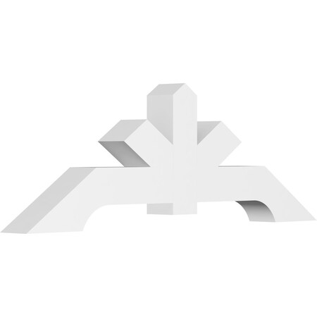 Ekena Millwork Vanguard Architectural Grade PVC Gable Bracket, 72"W x 24"H x 6"D x 6"F, 8/12 Pitch GBP072X24X0606VAN00